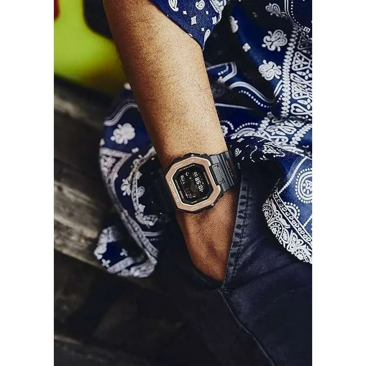 CASIO G-SHOCK G-LIDE DIGITAL BLACK & PINK GOLD MEN WATCH GBX-100NS-4JF