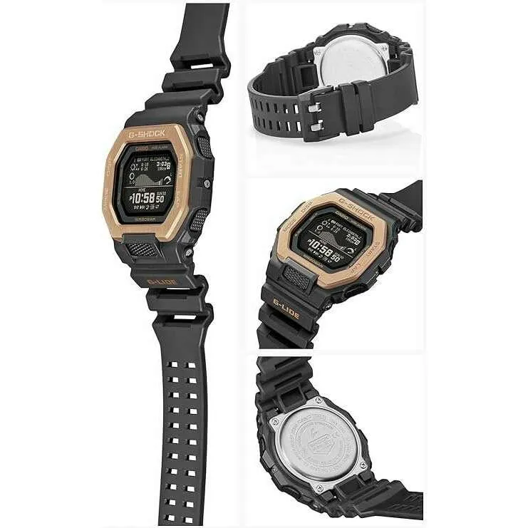 CASIO G-SHOCK G-LIDE DIGITAL BLACK & PINK GOLD MEN WATCH GBX-100NS-4JF