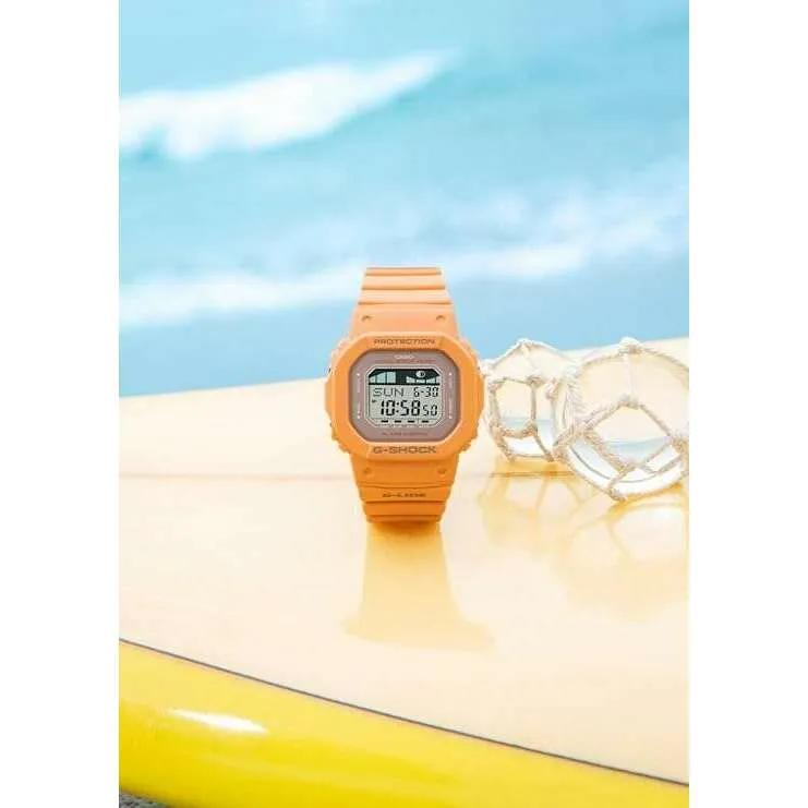 CASIO G-SHOCK G-LIDE MID-SIZE MODEL ORANGE RESIN STRAP DIGITAL UNISEX WATCH GLX-S5600-4JF
