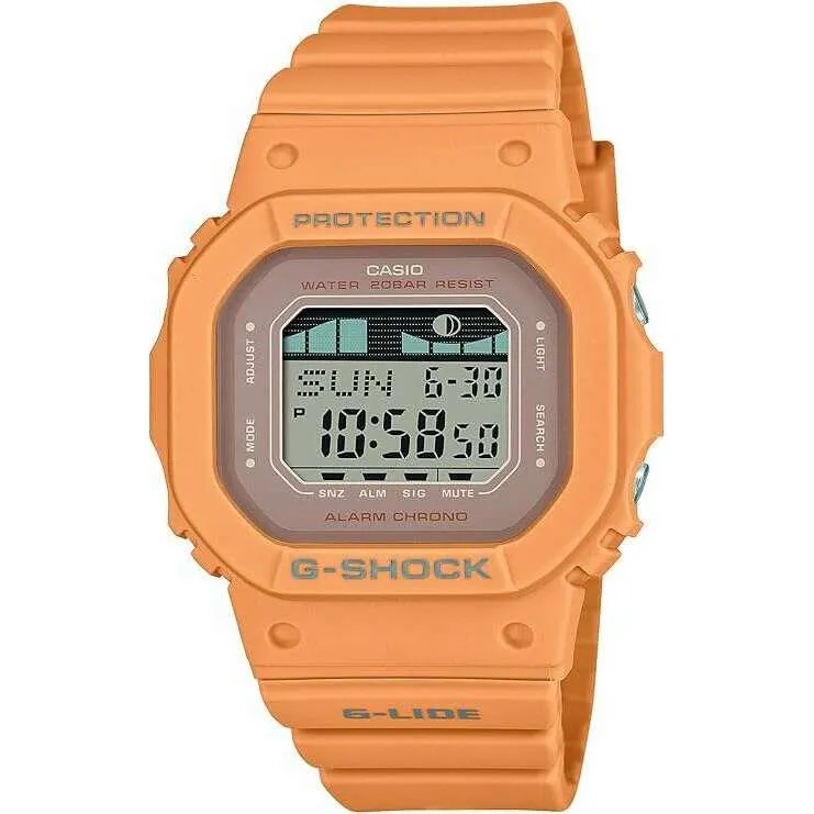CASIO G-SHOCK G-LIDE MID-SIZE MODEL ORANGE RESIN STRAP DIGITAL UNISEX WATCH GLX-S5600-4JF