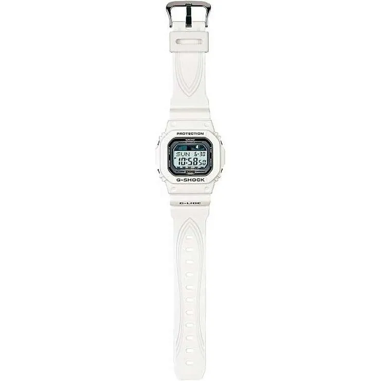 CASIO G-SHOCK G-LIDE TIDE GRAPH WHITE RUBBER STRAP DIGITAL DIAL MEN WATCH GLX-5600-7JF