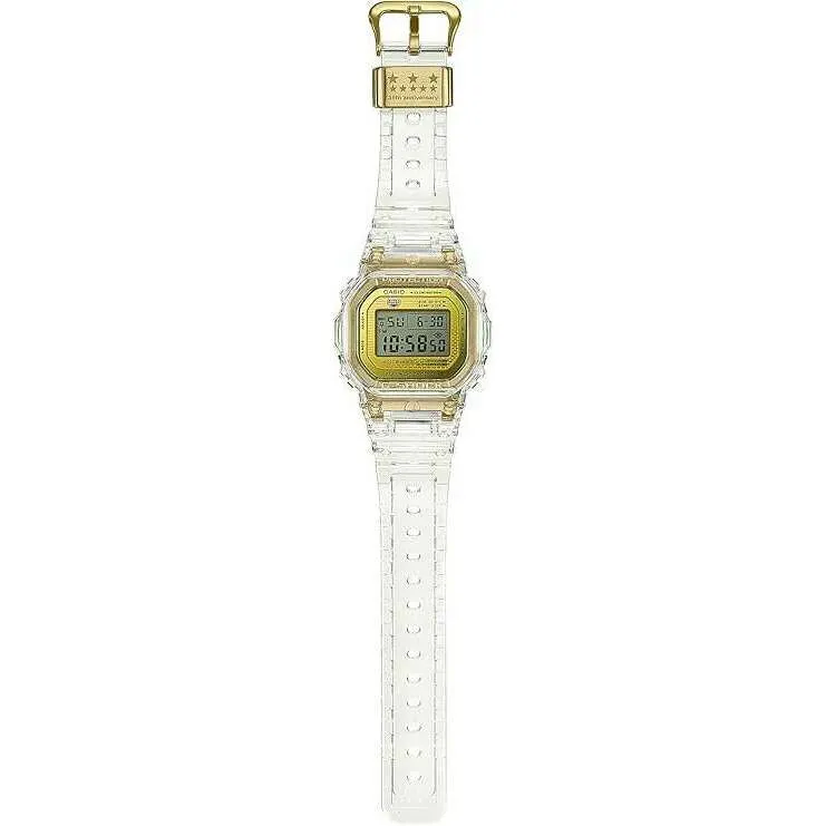 CASIO G-SHOCK GLACIER GOLD CLEAR DIGITAL MEN WATCH DW-5035E-7JR
