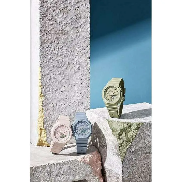 CASIO G-SHOCK MID-SIZE MODEL DAY-DATE ANALOG DIGITAL DIAL BLUE LADIES WATCH GMA-S2100BA-2A2JF