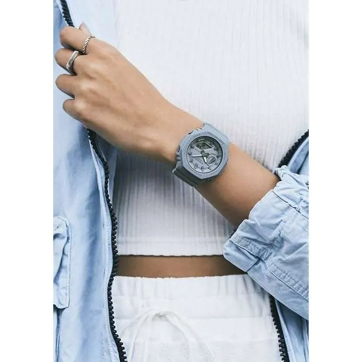 CASIO G-SHOCK MID-SIZE MODEL DAY-DATE ANALOG DIGITAL DIAL BLUE LADIES WATCH GMA-S2100BA-2A2JF