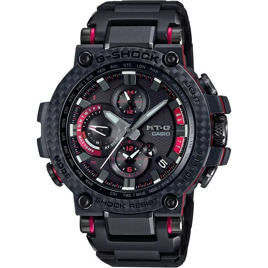CASIO G-SHOCK MT-G BLUETOOTH RADIO SOLAR CARBON BEZEL BLACK MEN WATCH MTG-B1000XBD-1AJF
