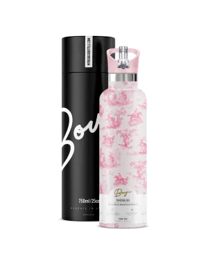 Chevalier Toile - Pink 25 oz Insulated Water Bottle