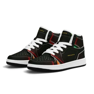 Children Premium High Top Leather Sneakers