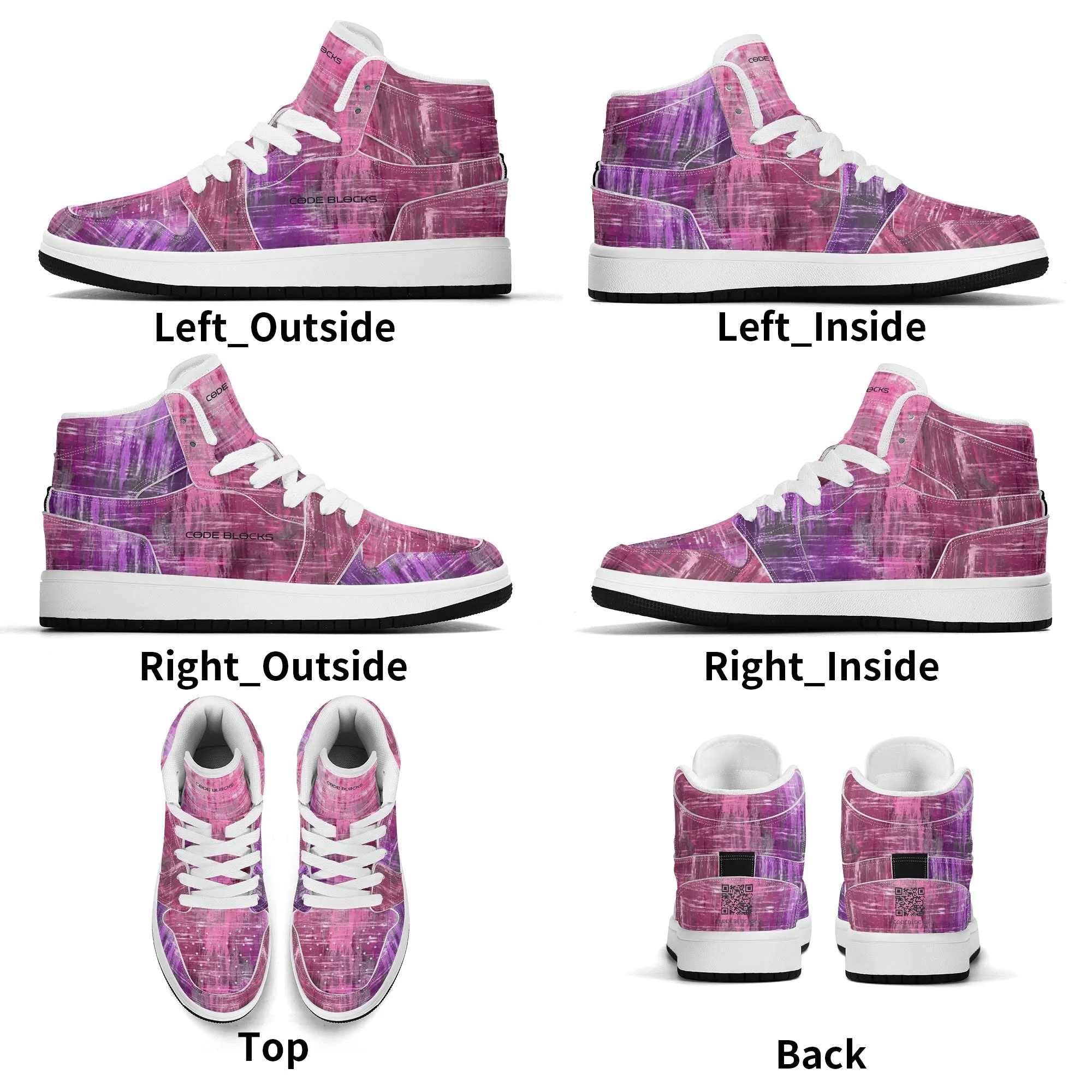 Children Premium High Top Leather Sneakers