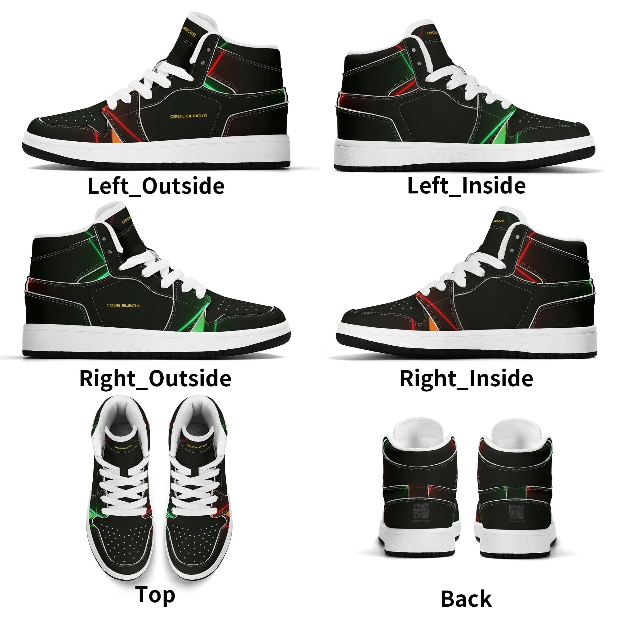 Children Premium High Top Leather Sneakers