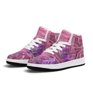 Children Premium High Top Leather Sneakers