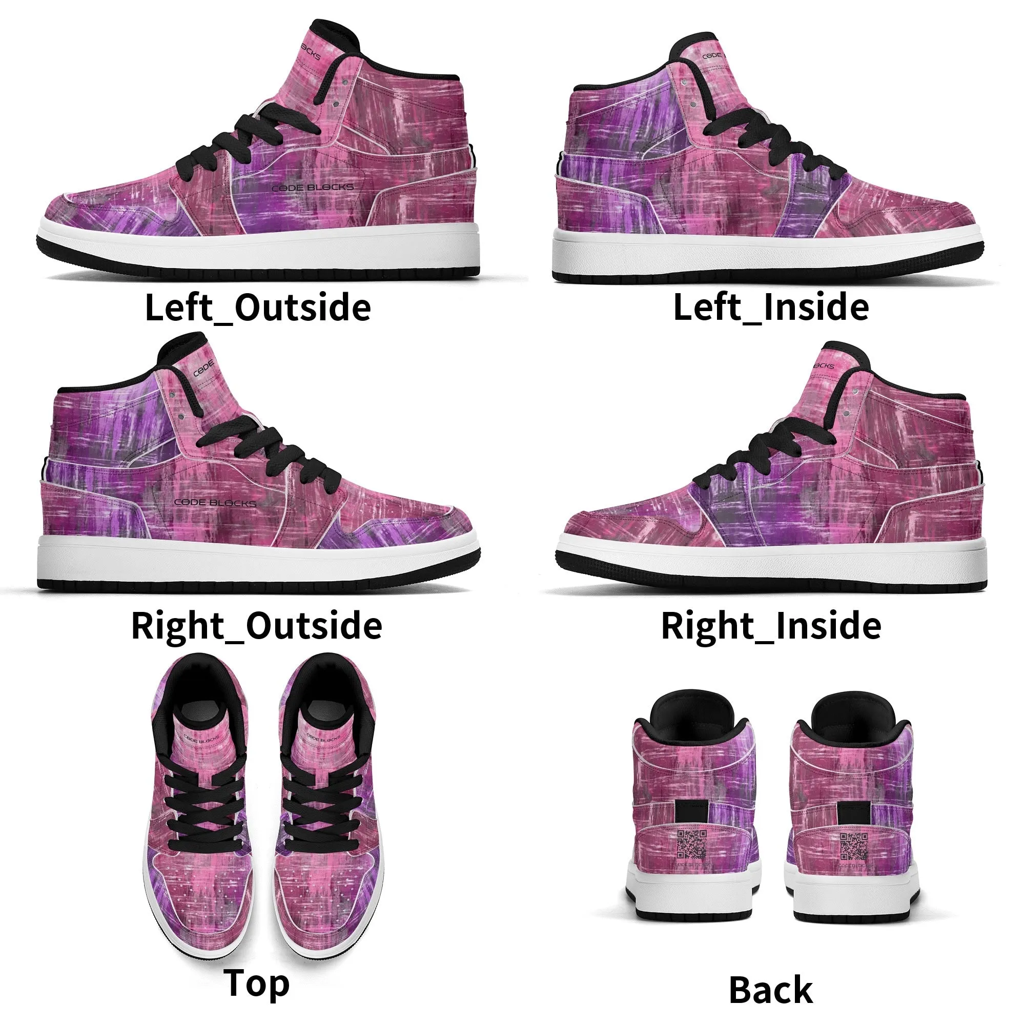 Children Premium High Top Leather Sneakers