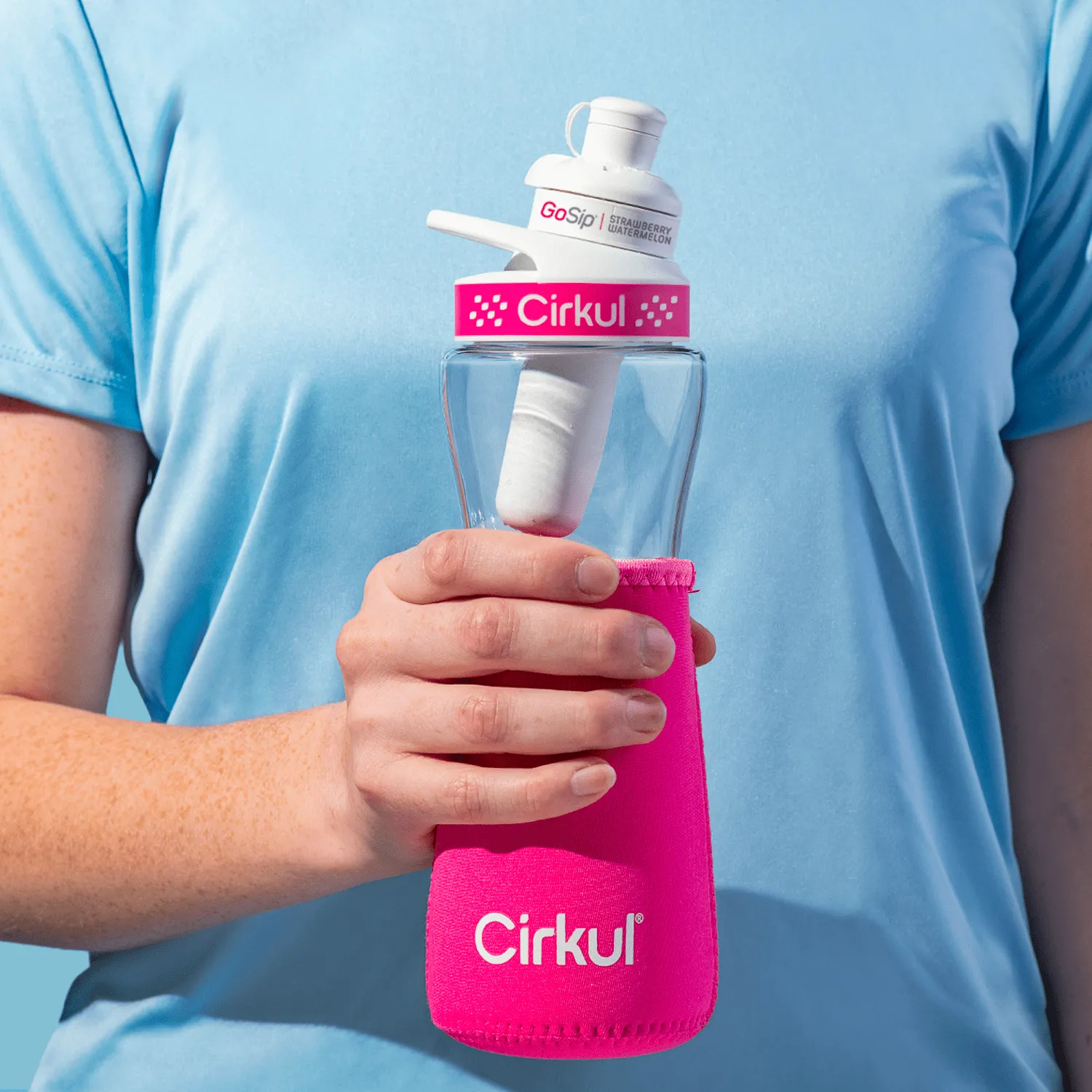 Cirkul Chill Sleeve & Comfort-Grip Lid for 22oz Bottle Color, Pink