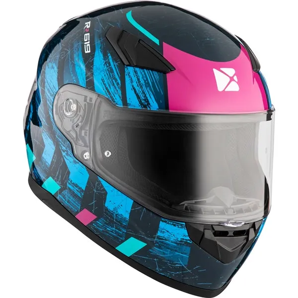 CKX RR619 Full-Face Motorcycle Helmet - Frontier Graphic