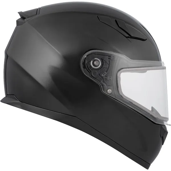 CKX RR619 Winter Double Lens Full-Face Helmet - Solid Black