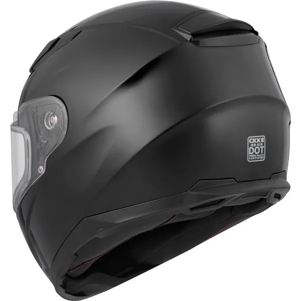 CKX RR619 Winter Double Lens Full-Face Helmet - Solid Black