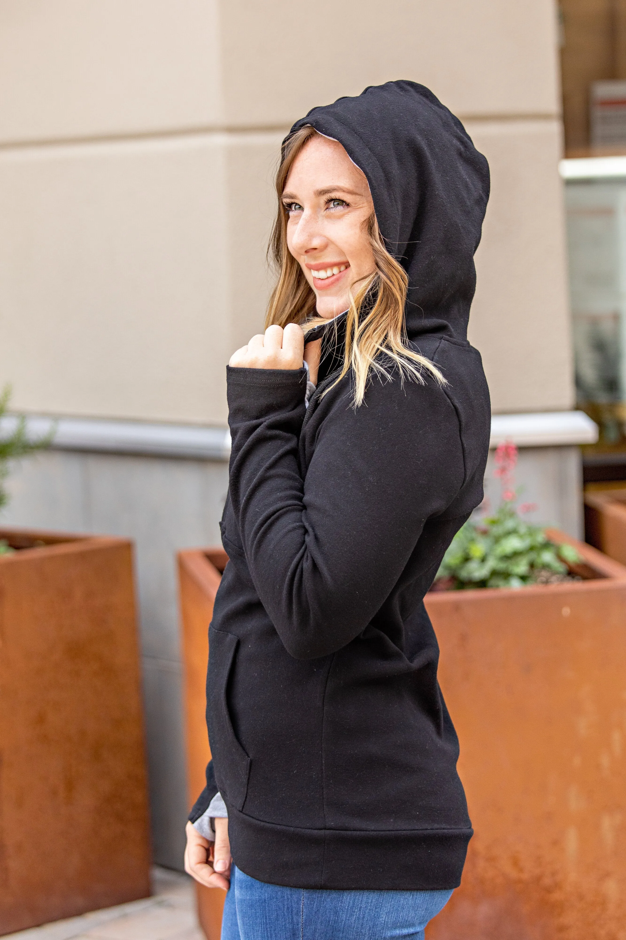 Classic Halfzip Hoodie - Black