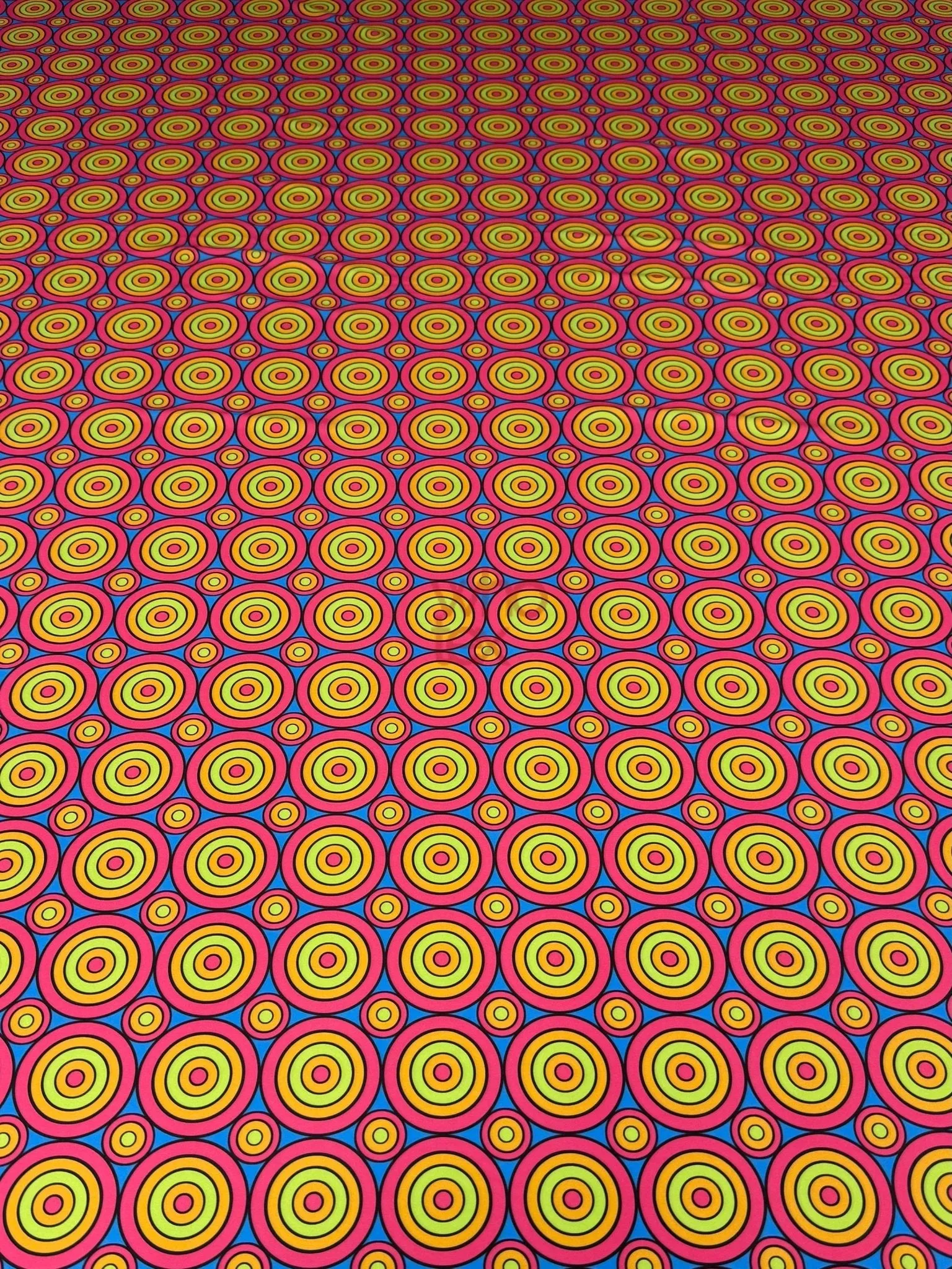 Colorful Geometric Circles Print Fabric by the Yard - Vibrant Sewing Material