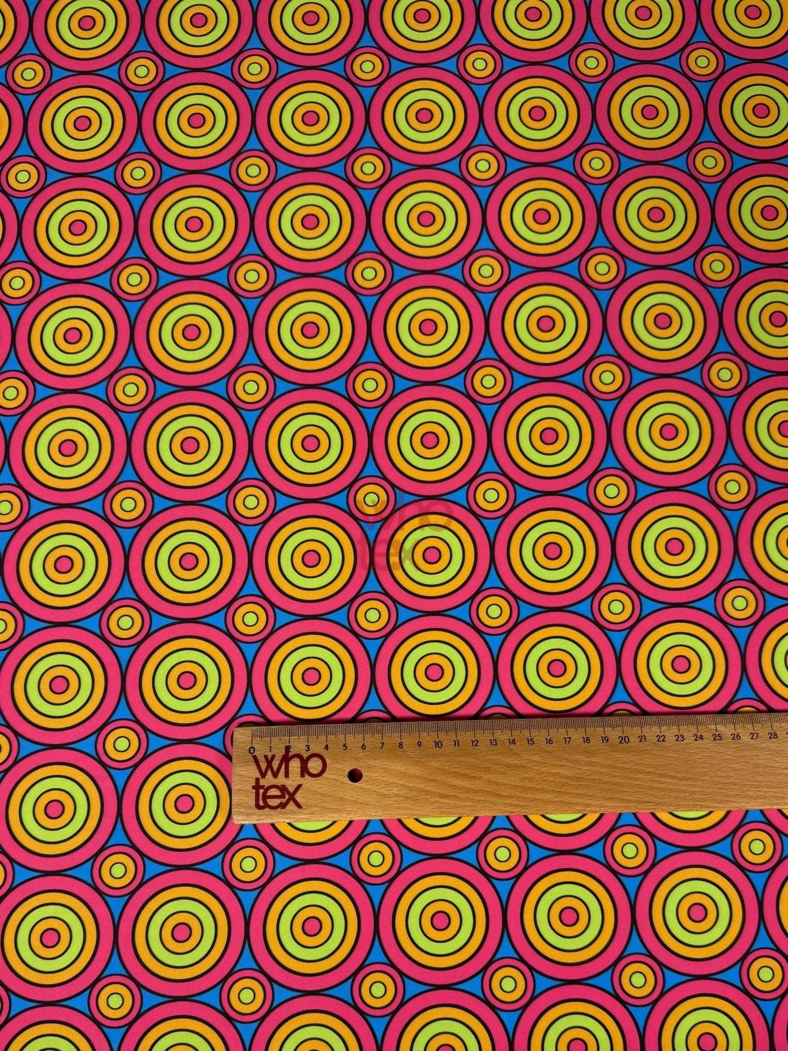 Colorful Geometric Circles Print Fabric by the Yard - Vibrant Sewing Material