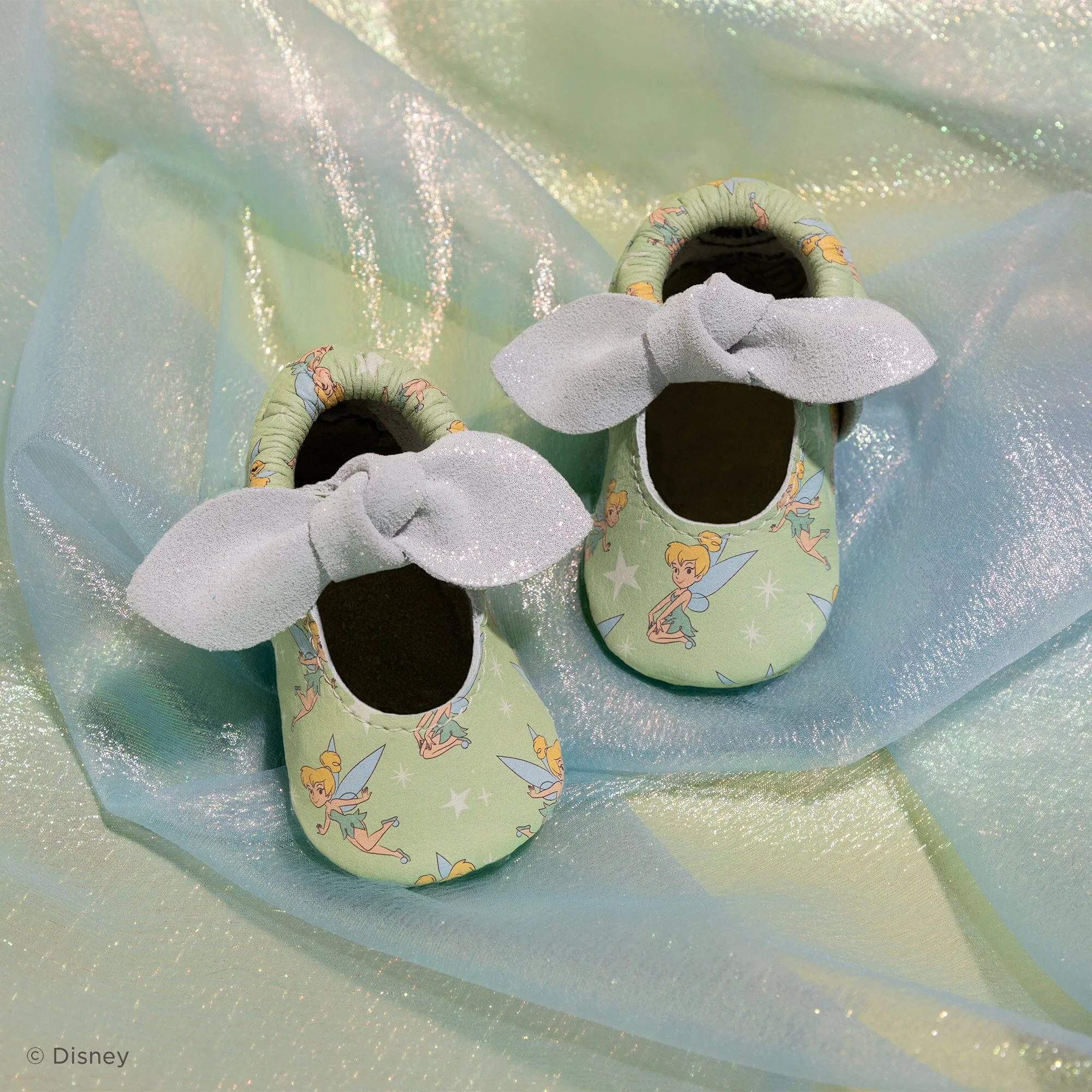 Disney Tinker Bell Knotted Bow Baby Shoe
