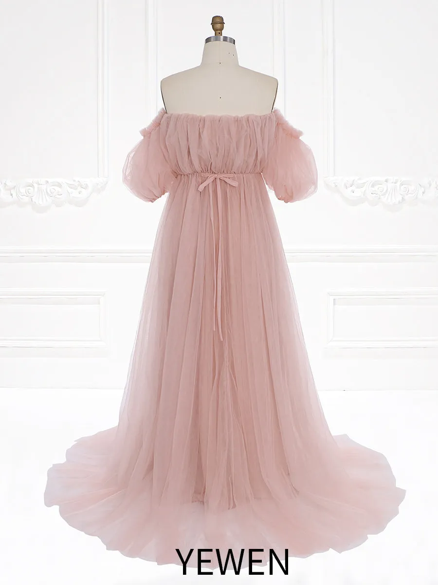 Elegant Off Shoulder Maternity Dress for Photo Shoot  Photography Gown Outfits YW231105