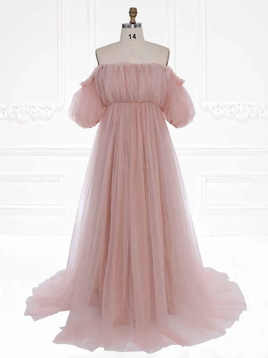Elegant Off Shoulder Maternity Dress for Photo Shoot  Photography Gown Outfits YW231105