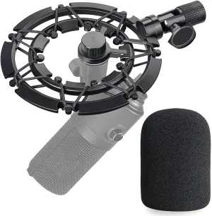 Fifine K669 Shock Mount with Foam Windscreen Reduces Vibration With Pop Filter, Compatible for Fifine K669 Microphone by YOUSHARES