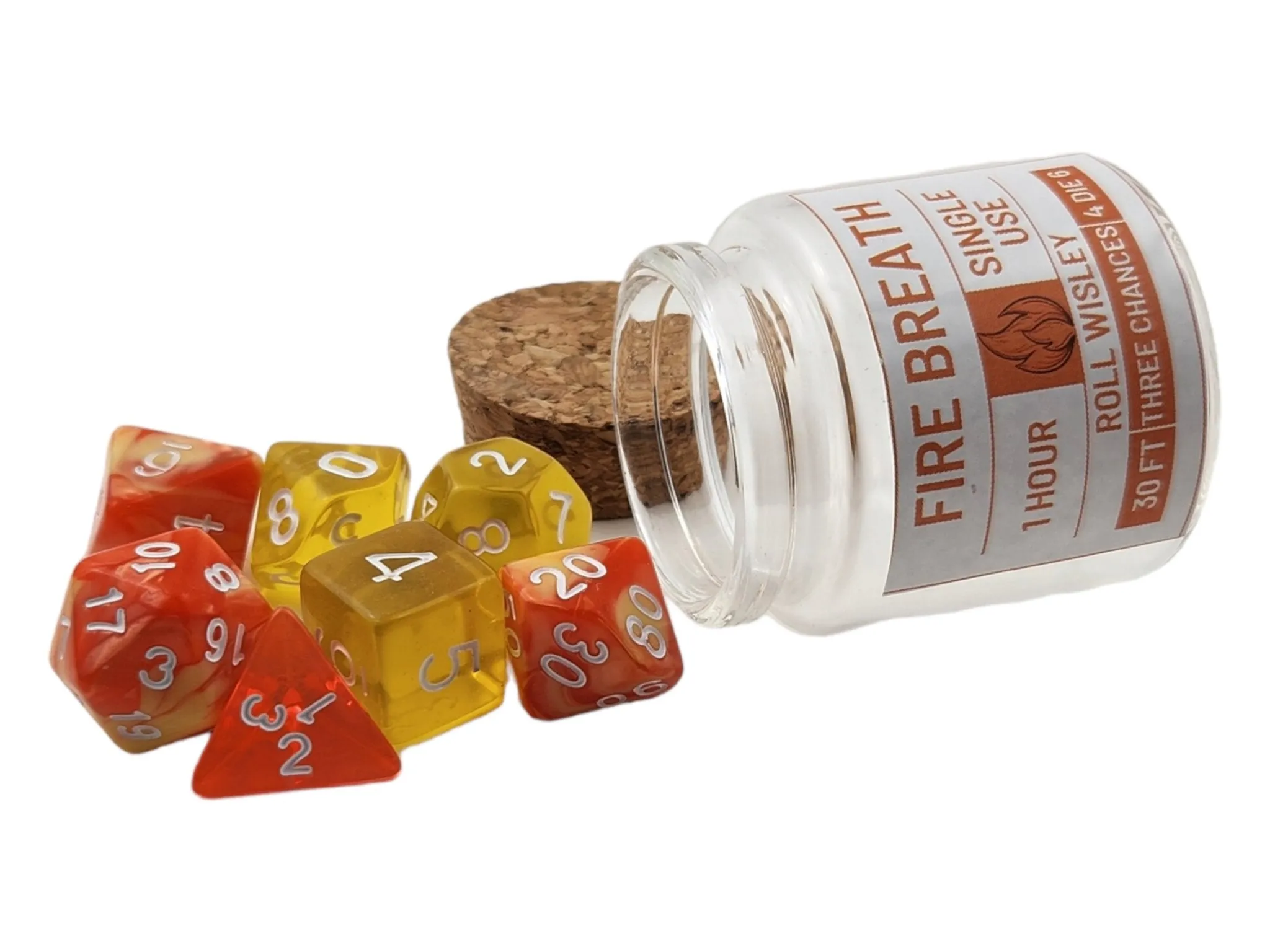 Fire Breath potion dice set