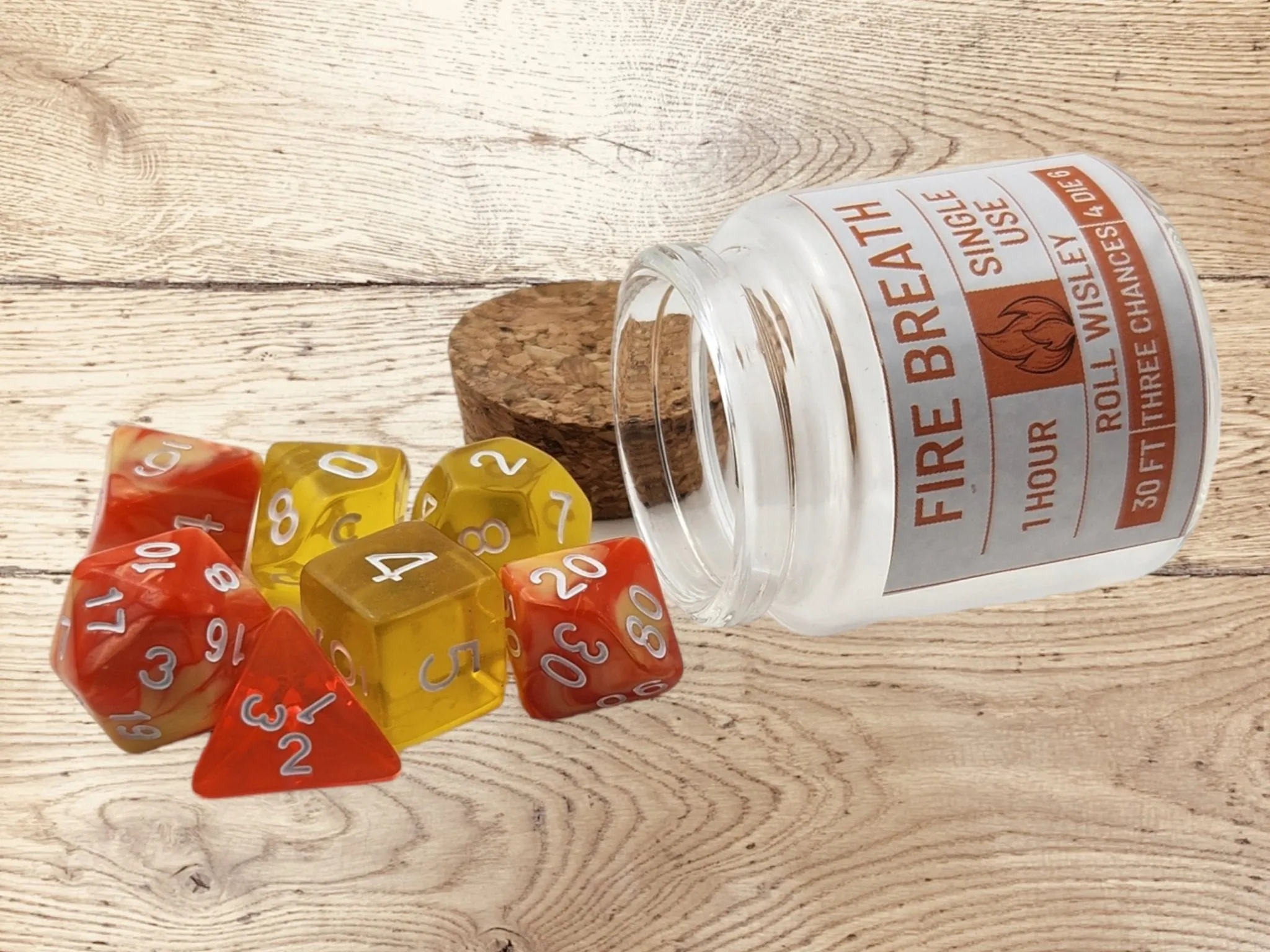Fire Breath potion dice set