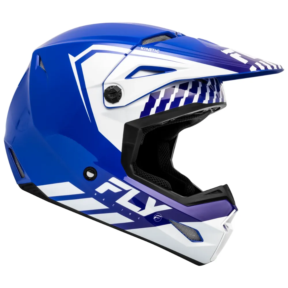 Fly Kinetic Menace Blue/White Helmet