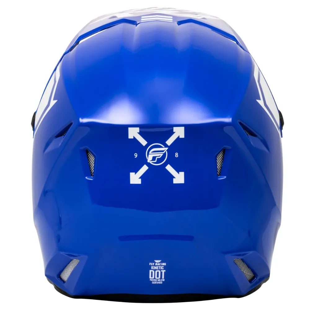 Fly Kinetic Menace Blue/White Helmet