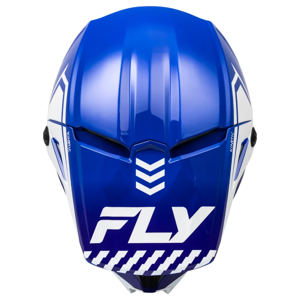 Fly Kinetic Menace Blue/White Helmet