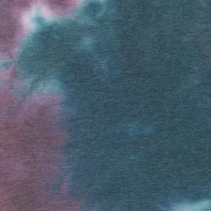 French Terry Tie Dye - Plum / Indigo / Ivory $11.49/yd