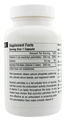 Fuente Naturals – Ascorbyl Palmitate grasa, 021078016168, 1