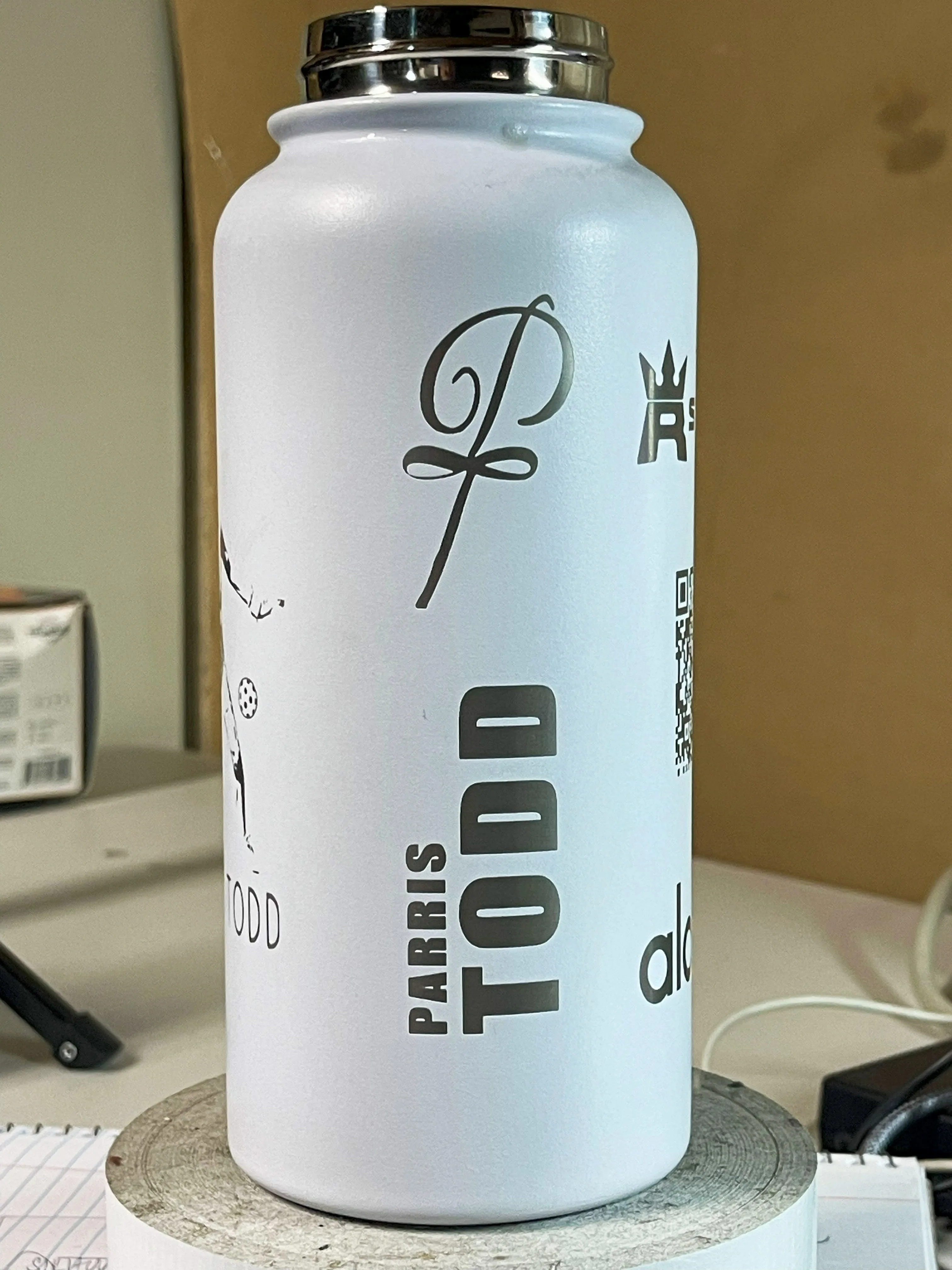 Full Wrap Custom Pickleball Water Bottle, Pickleball Gifts