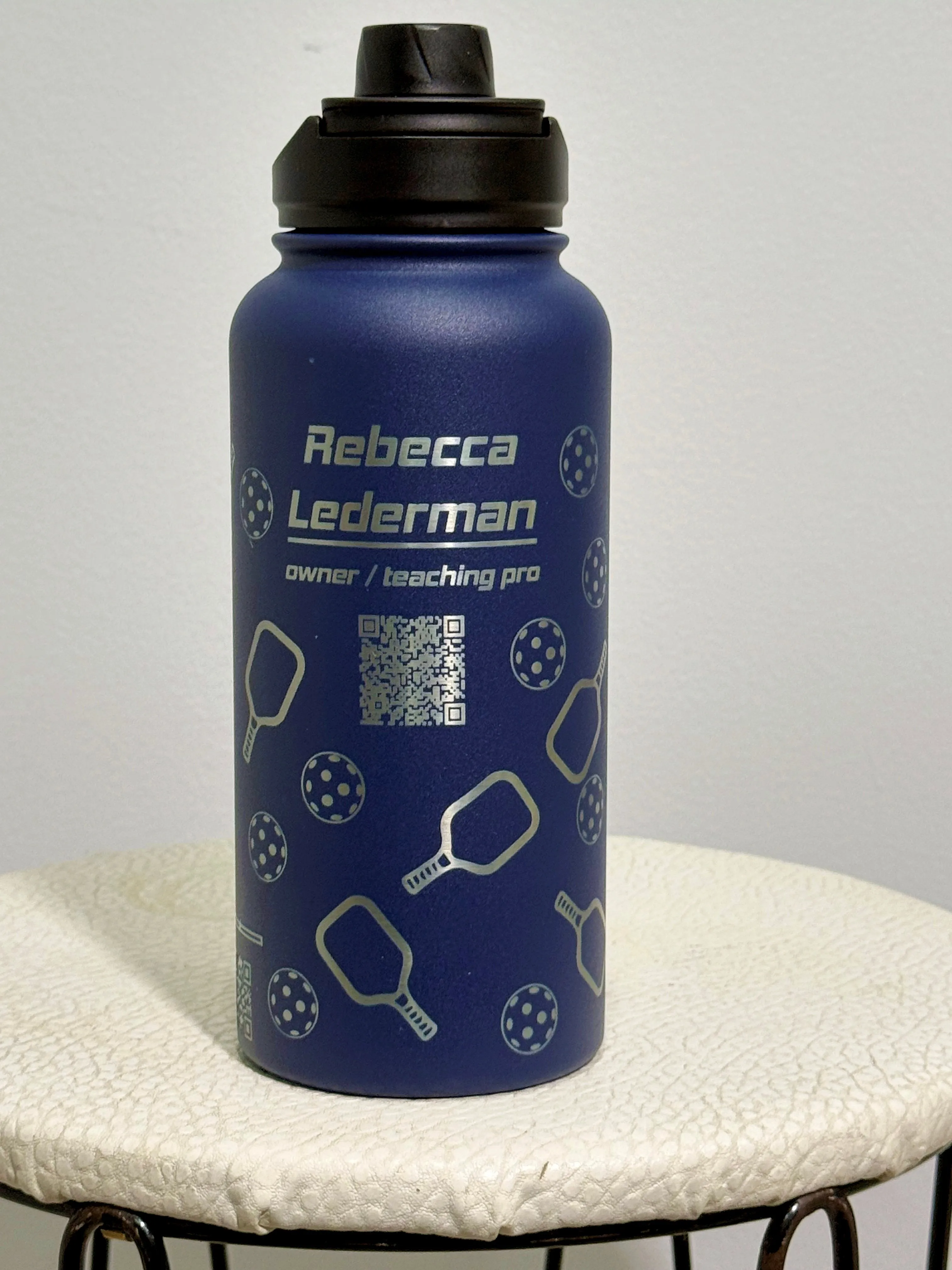 Full Wrap Custom Pickleball Water Bottle, Pickleball Gifts