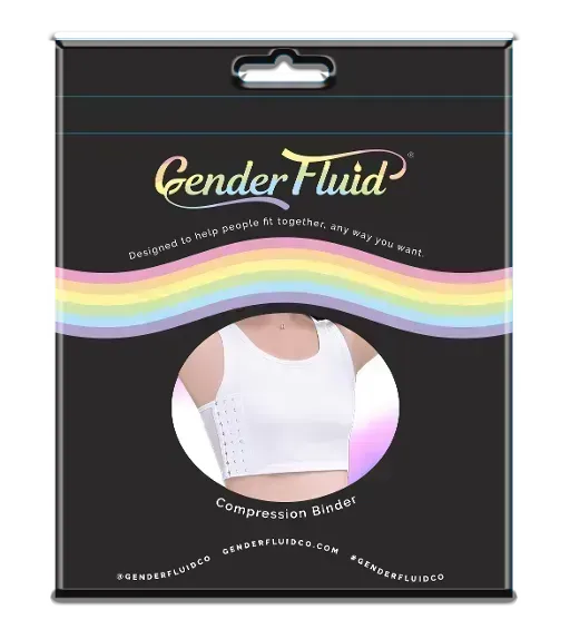 GENDER FLUID CHEST COMPRESSION BINDER WHITE 3XL