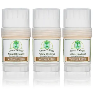Green Tidings All Natural Deodorant- Vetiver Citrus, 1 Ounce 3 PACK 15% OFF