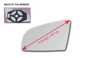 Heated Mirror Glass with Plastic Backing Plate Attached for Audi RS4 2007 - 2008