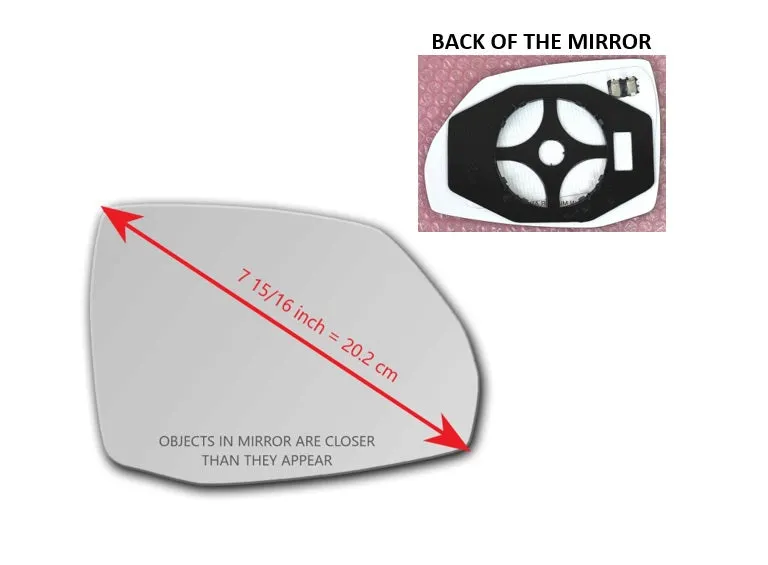 Heated Mirror Glass With Plastic Backing Plate Attached for Audi SQ7 2020 - 2022