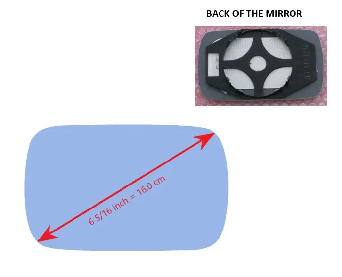 Heated Mirror Glass With Plastic Backing Plate Attached for BMW 325I 1987 - 1995