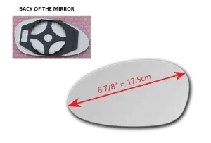 Heated Mirror Glass With Plastic Backing Plate Attached for BMW 335XI 2007 - 2008