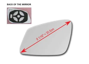 Heated Mirror Glass with Plastic Backing Plate Attached for BMW F30 F31 GT F34 F35 328i 2012 - 2017
