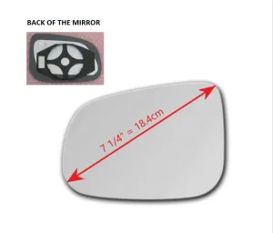 Heated Mirror Glass with Plastic Backing Plate Attached  for Jaguar XJ8 2008 - 2009