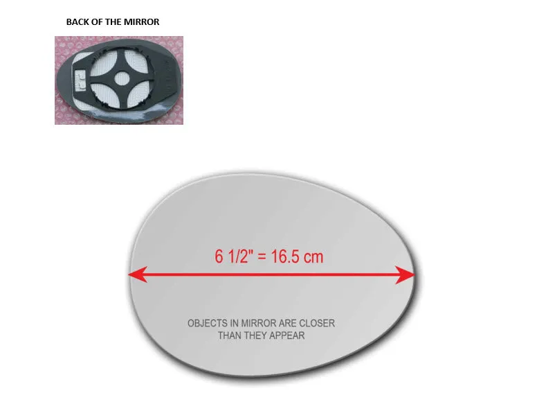 Heated Mirror Glass With Plastic Backing Plate Attached  for MINI Coupe 2012 - 2015