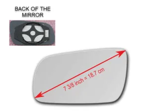 Heated Mirror Glass with Plastic Backing Plate Attached for Volkswagen VW Passat B5 1998 - 2004