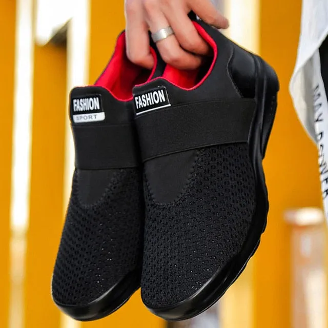 HEE GRAND 2019 New Causal Outdoor Slip-On Mesh Hard-Wearing Men Sports Shoes Breatable And Comfortable Shoes Size 39-46 XMR3040