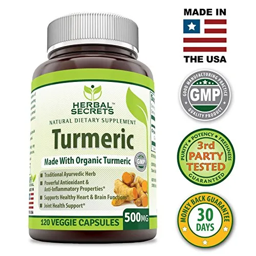 Herbal Secrets cúrcuma 500 mg 120 °Cápsulas Vegetales (orgánico)