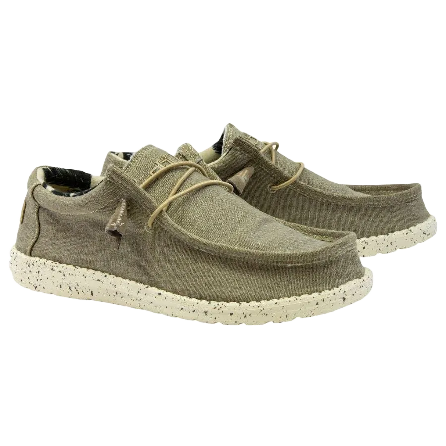 Hey Dude Men's Wally Stretch Beige Shoes