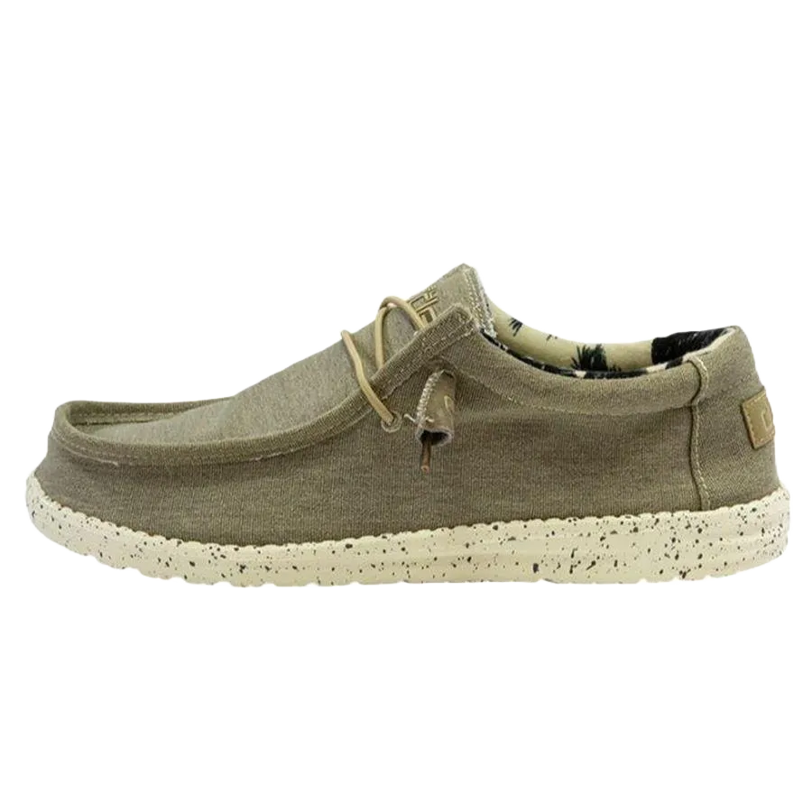 Hey Dude Men's Wally Stretch Beige Shoes