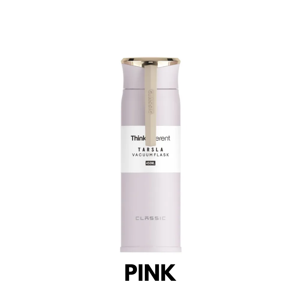 Homlly Tarsla Double Insulated  Travel Tumbler Gold Cap (450ml)